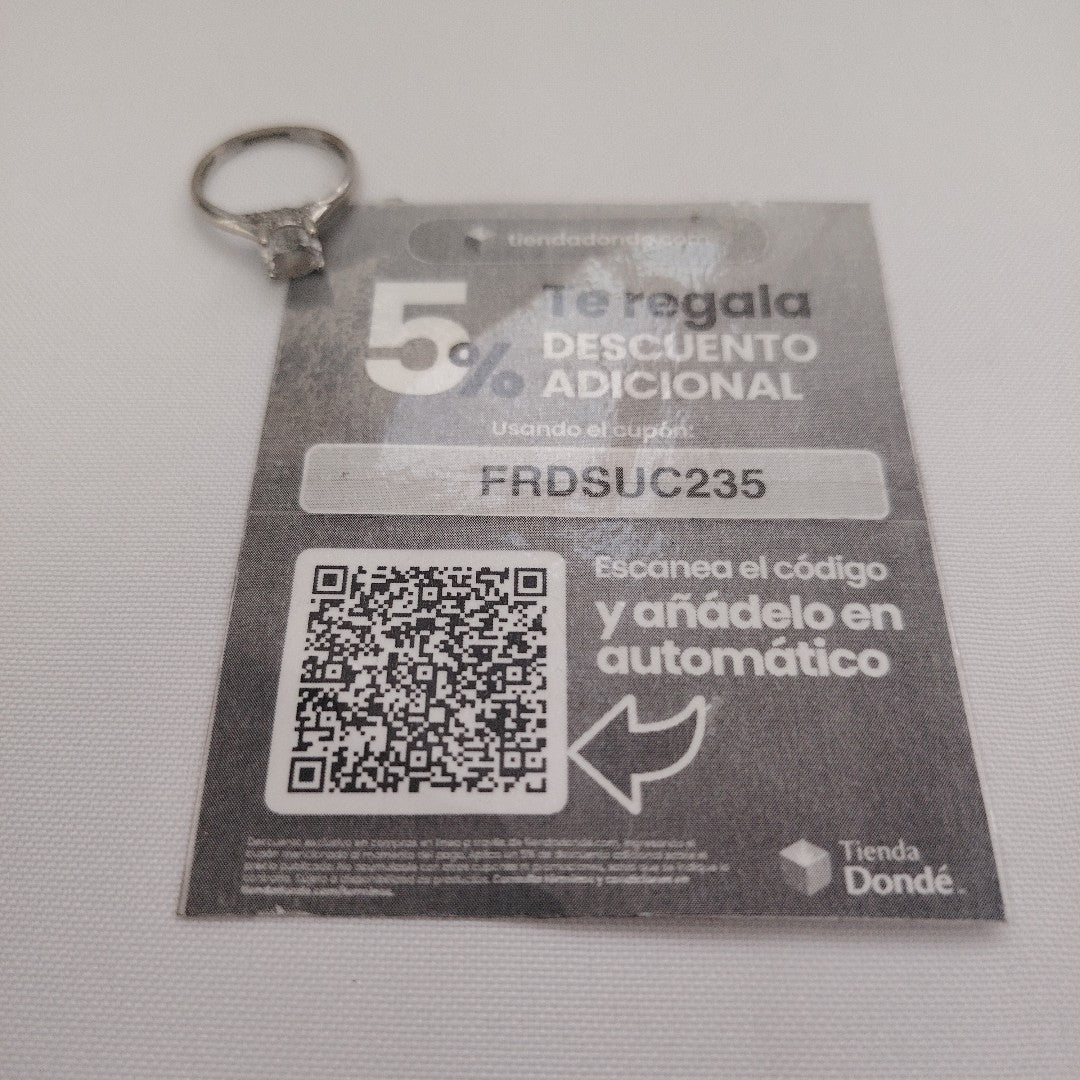 SOLITARIO ORO BLANCO 10 K 2.4 GRMS (SEMINUEVO)