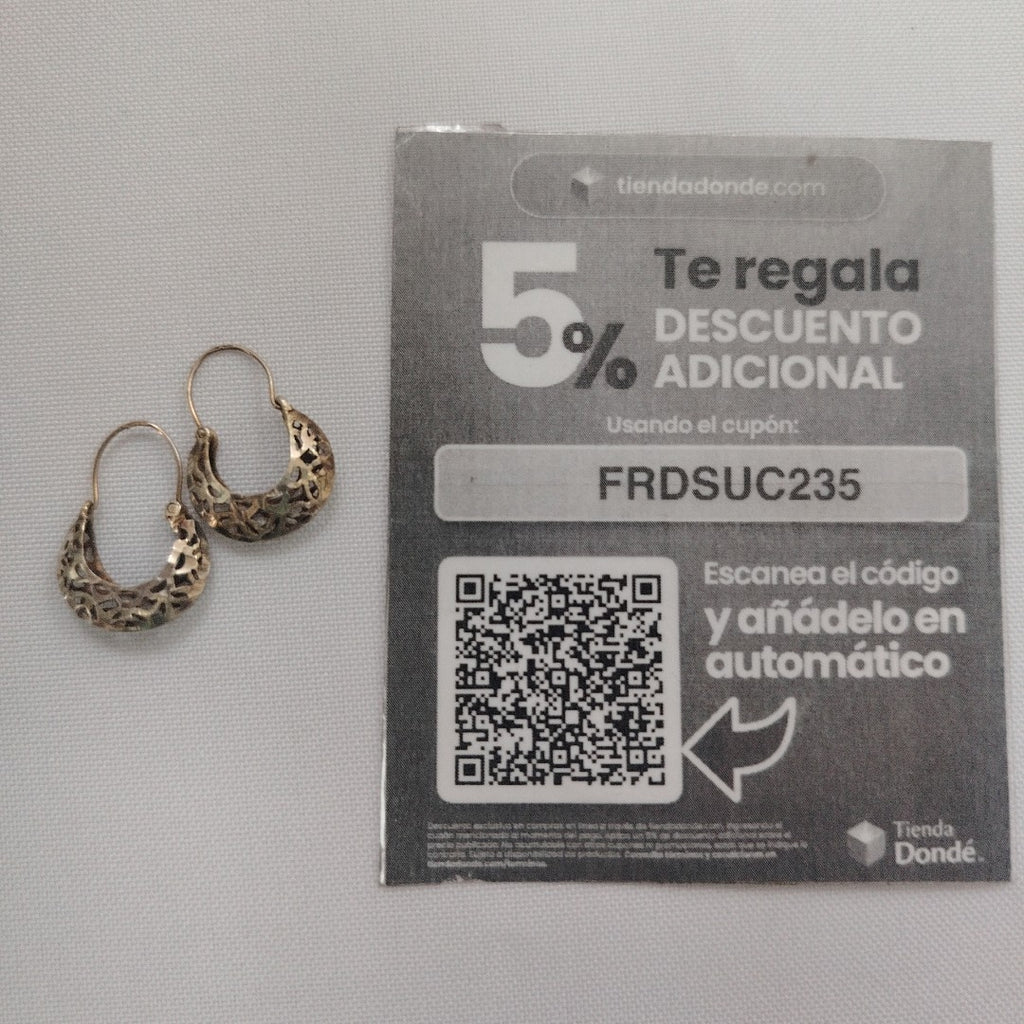 ARETES PAR ORO 8 K 1,60 GRMS (SEMINUEVO)