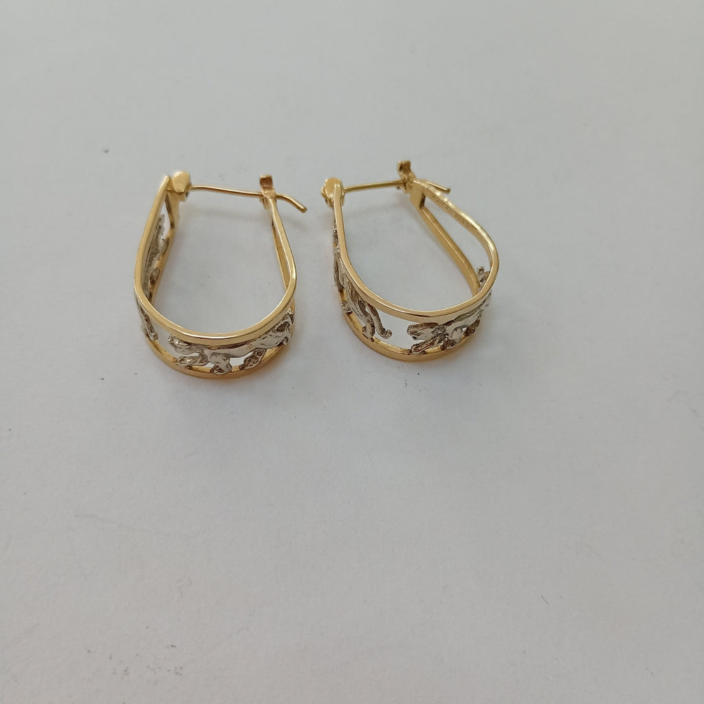 ARETES PAR ORO, ORO BLANCO 10 K 6.6 GRMS (SEMINUEVO)