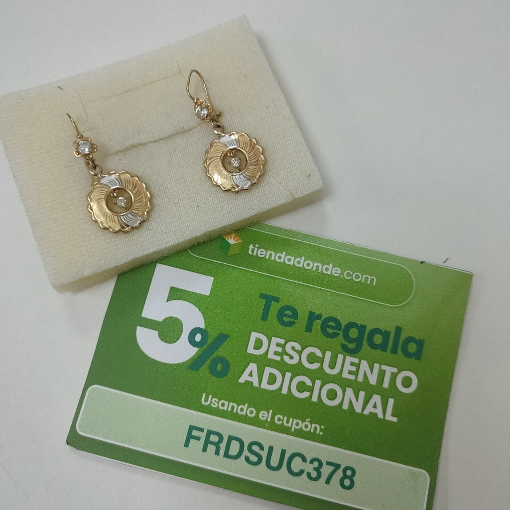 ARETES PAR ORO 14 K 2.7 GRMS (SEMINUEVO)