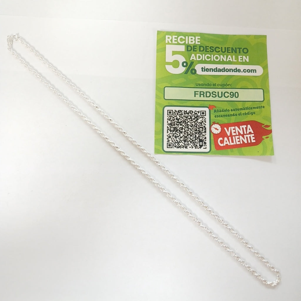 CADENA TORZAL PLATA .925 55 CM 13.72 GR (NUEVO)
