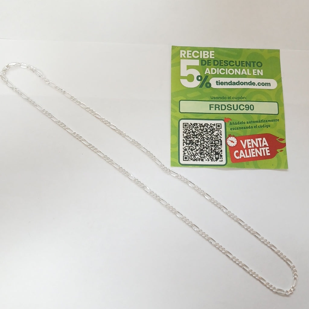 CADENA 3X1 PLATA .925 55 CM 8.02 GR (NUEVO)
