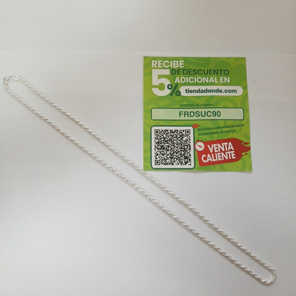 CADENA TORZAL PLATA .925 55 CM 9.22 GR (NUEVO)