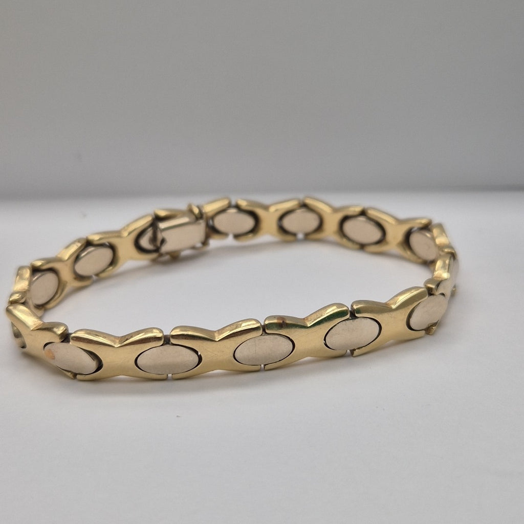 PULSERA ORO, ORO BLANCO 14 K 15.7 GRMS (SEMINUEVO)