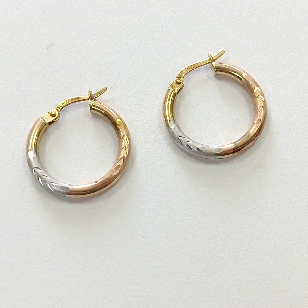 ARRACADAS PAR ORO 14 K 1.6 GRMS (SEMINUEVO)
