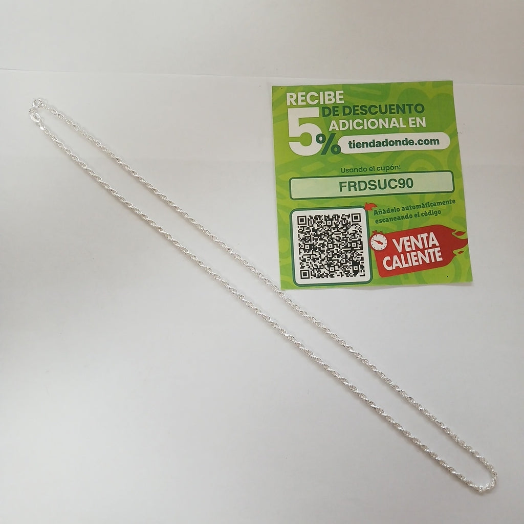CADENA TORZAL PLATA .925 55 CM 9.52 GR (NUEVO)