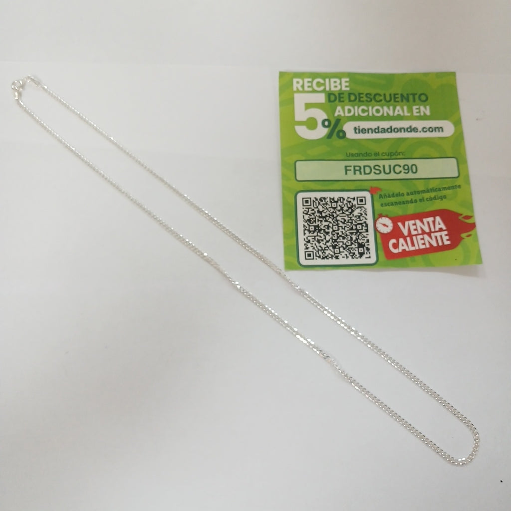 CADENA BARBADA PLATA .925 55 CM 5.13 GR (NUEVO)