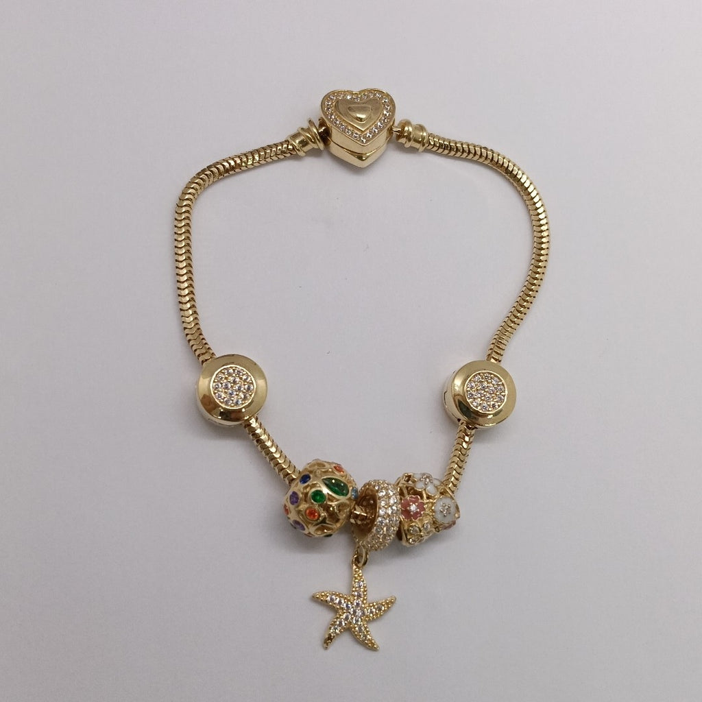 PULSERA CHARM ORO 14K 17.2 (NUEVO)