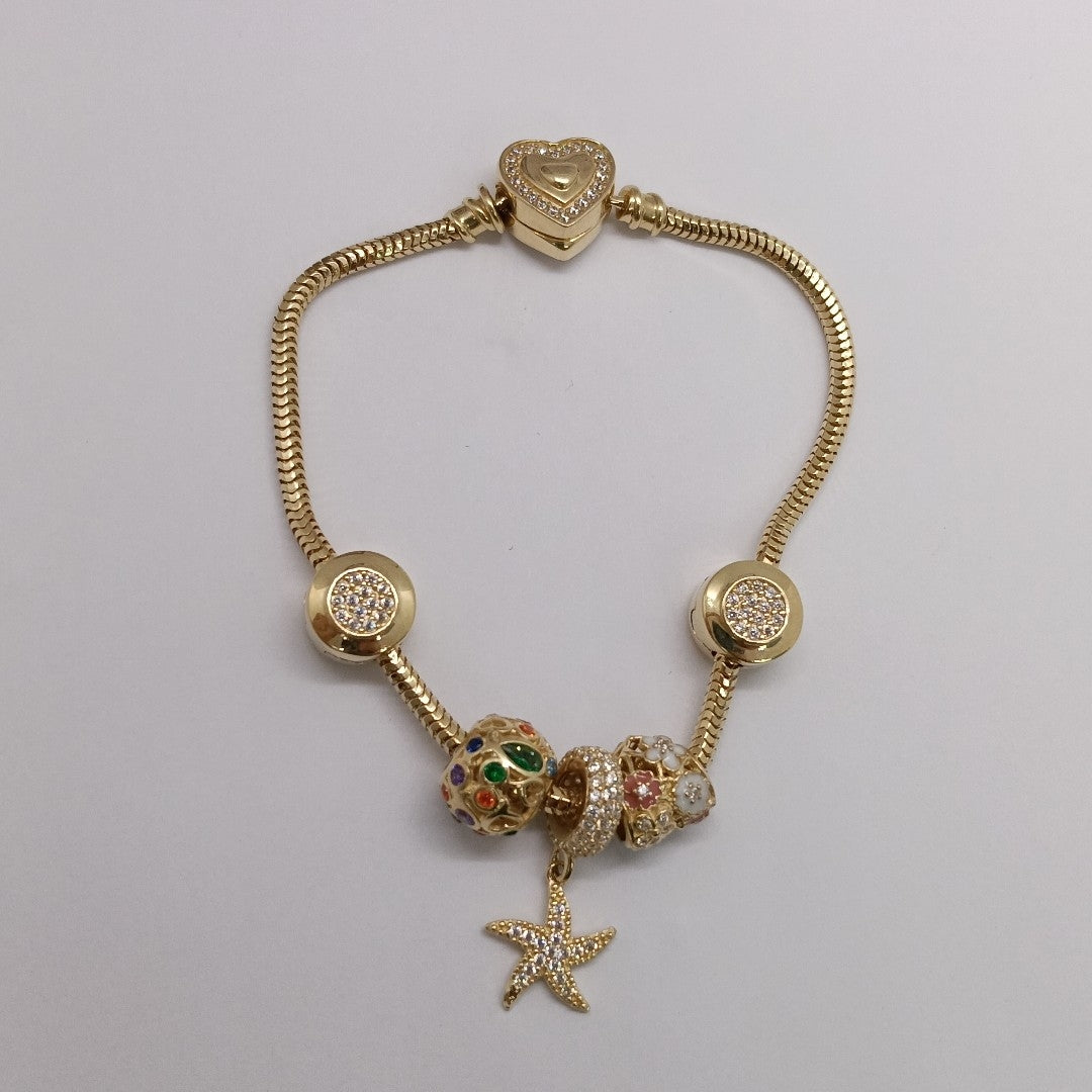 PULSERA CHARM ORO 14K 17.2 (NUEVO)