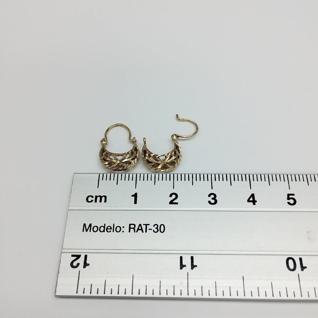 ARETES PAR ORO 14 K 1.2 GRMS (SEMINUEVO)