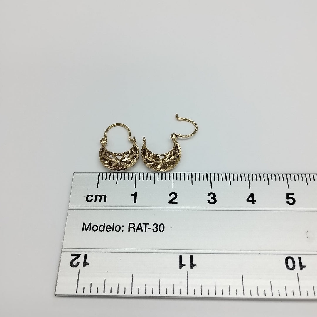 ARETES PAR ORO 14 K 1.2 GRMS (SEMINUEVO)