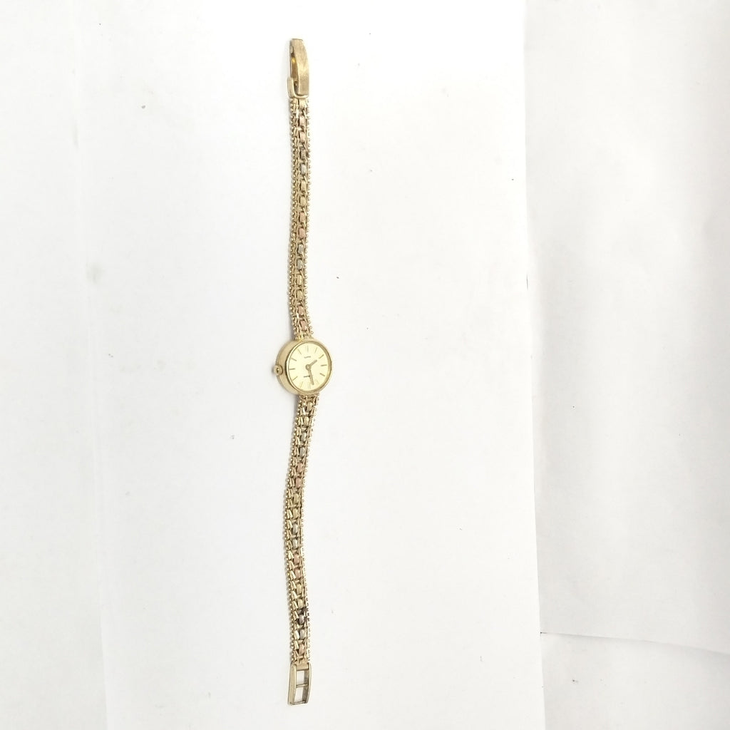 RELOJ CAJA Y PULSO ORO ORO,ORO COMBINADO 10 K 15,50 GRMS (SEMINUEVO)