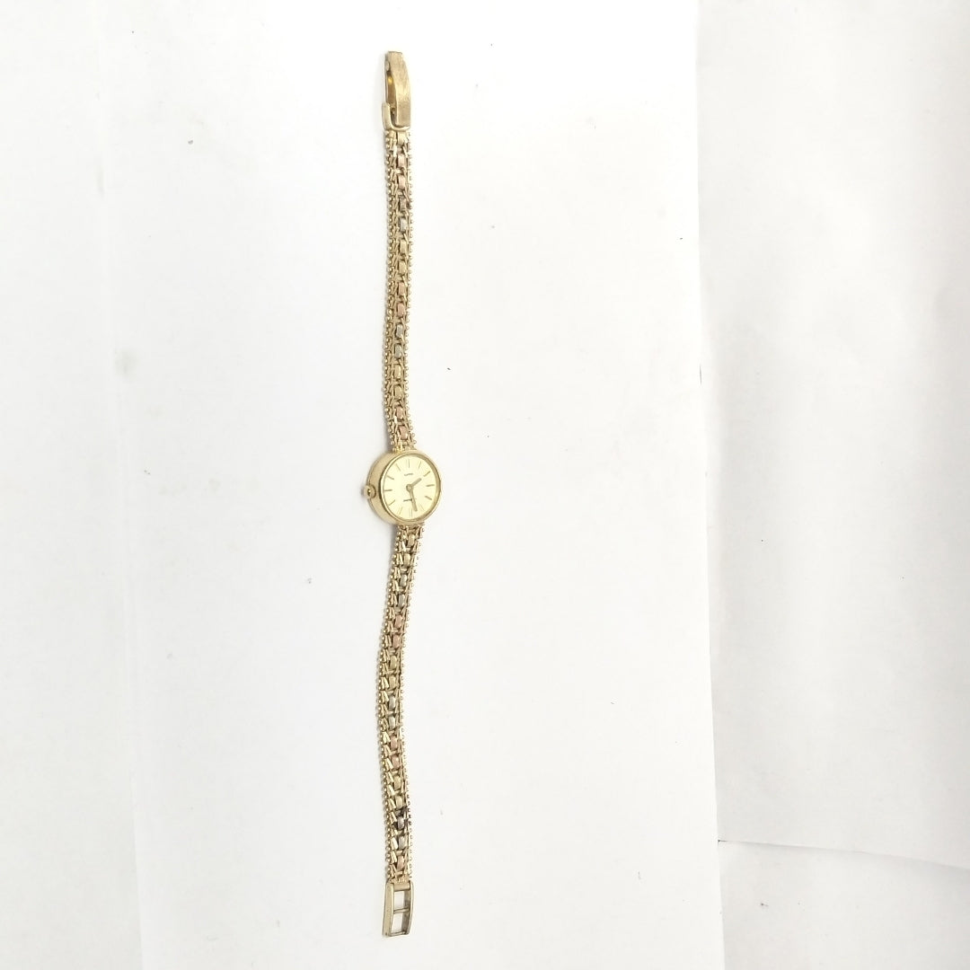RELOJ CAJA Y PULSO ORO ORO,ORO COMBINADO 10 K 15,50 GRMS (SEMINUEVO)