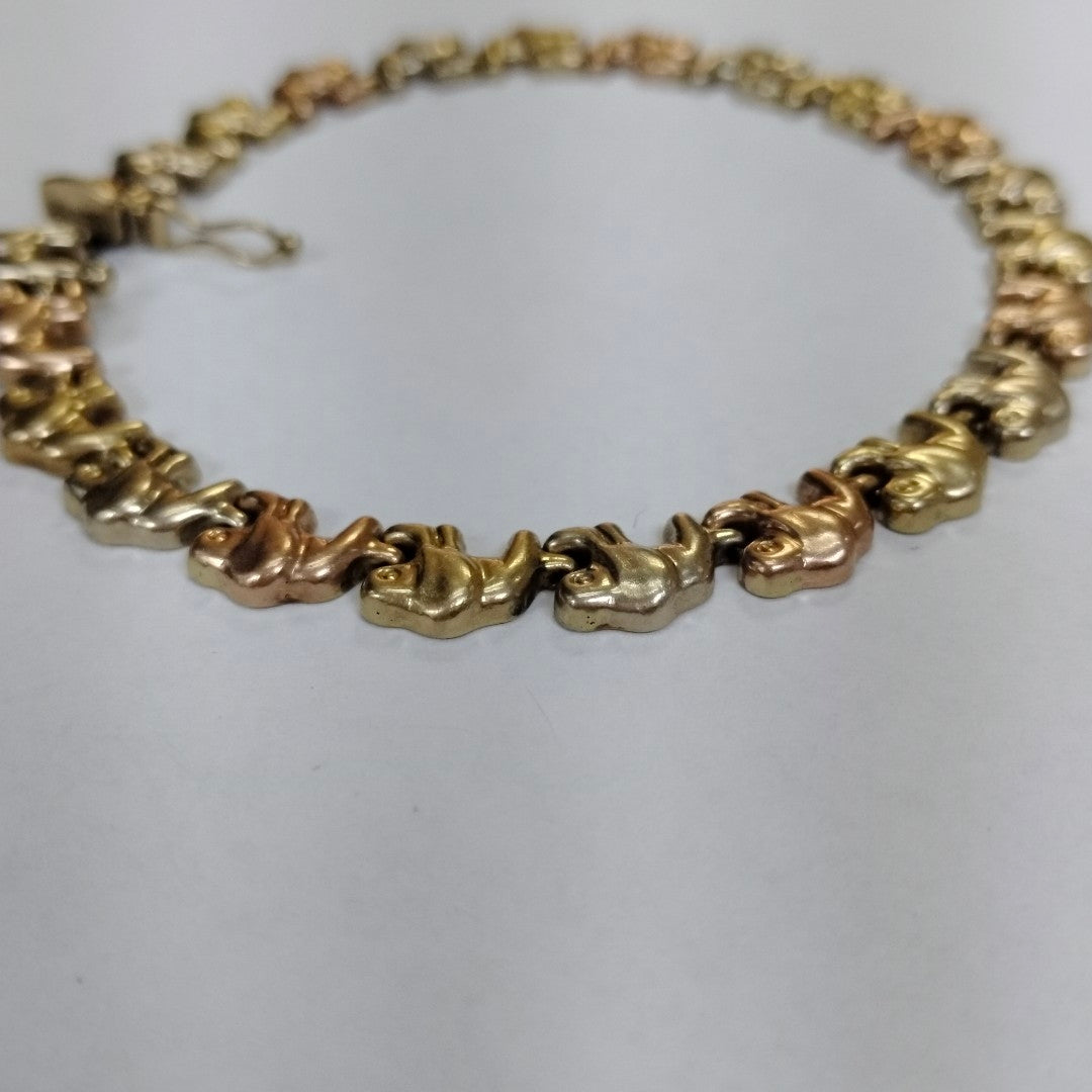 PULSERA ORO COMBINADO 14 K 11,70 GRMS (SEMINUEVO)
