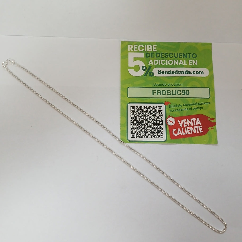 CADENA BARBADA PLATA .925 50 CM 4.12 GR (NUEVO)