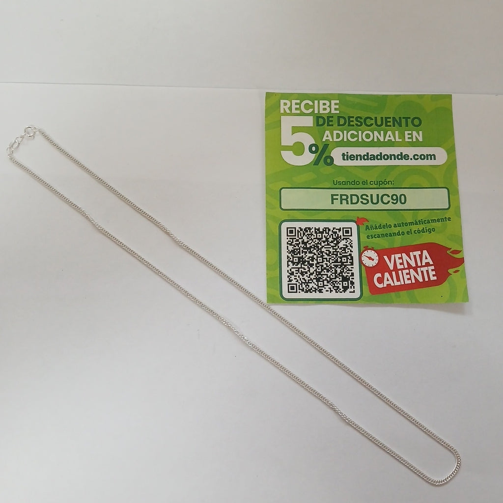 CADENA BARBADA PLATA .925 50 CM 4.22 GR (NUEVO)