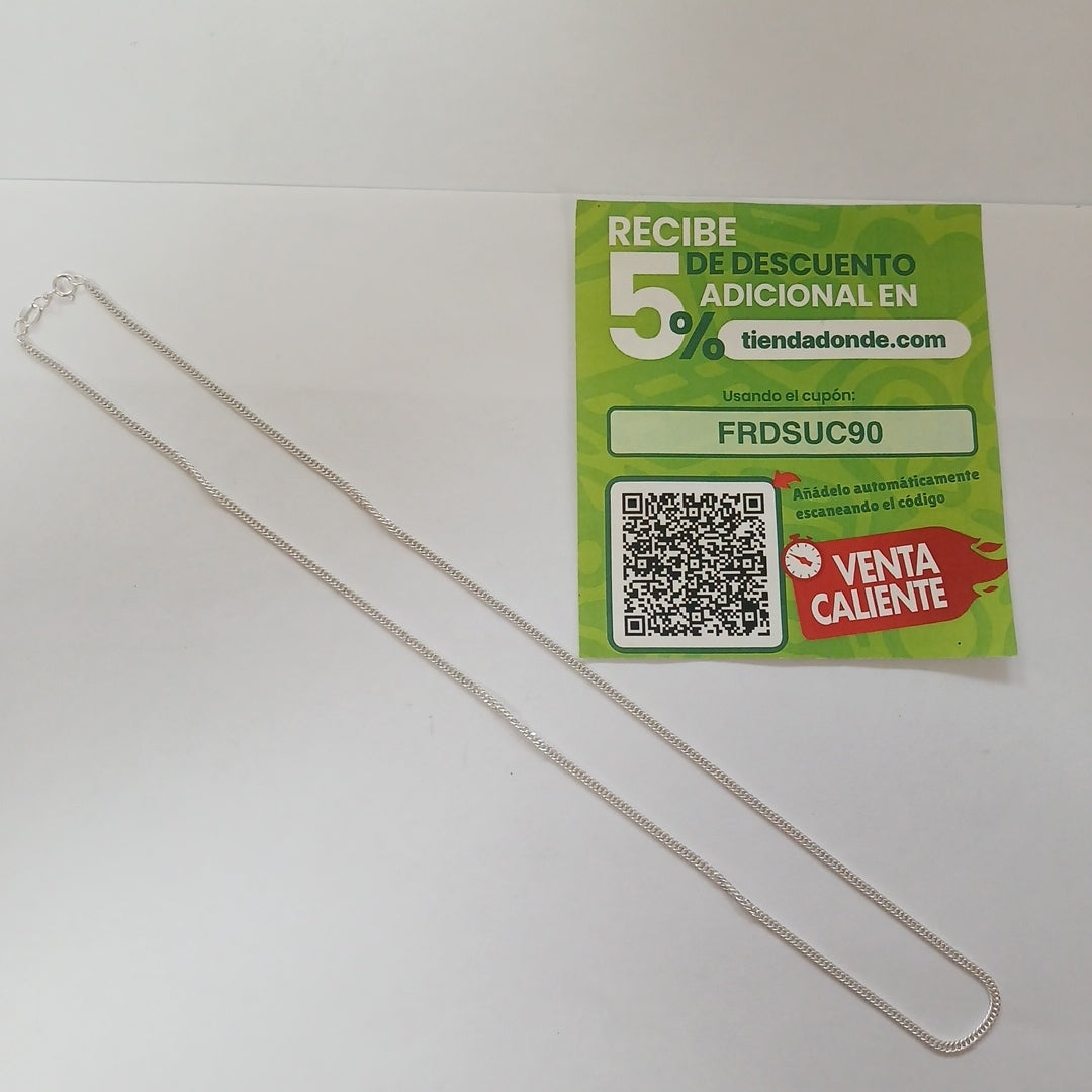 CADENA BARBADA PLATA .925 50 CM 4.22 GR (NUEVO)