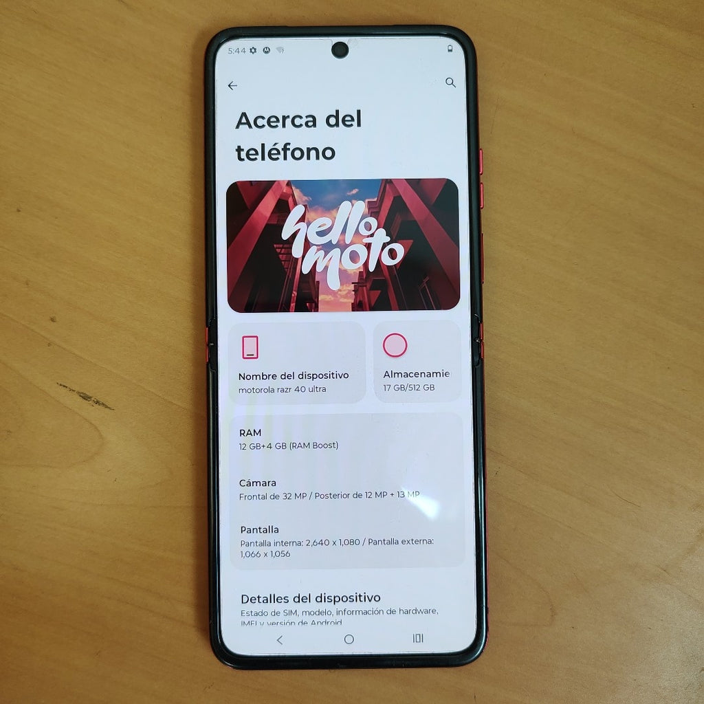 CELULAR MOTOROLA RAZR 40 ULTRA XT2321-1 (2023) 512 GB 12 GB RAM (SEMINUEVO)