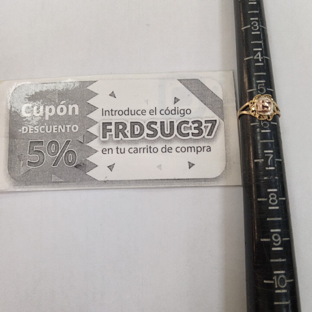 ANILLO CONMEMORATIVO ORO 10 K 1,60 GRMS (SEMINUEVO)
