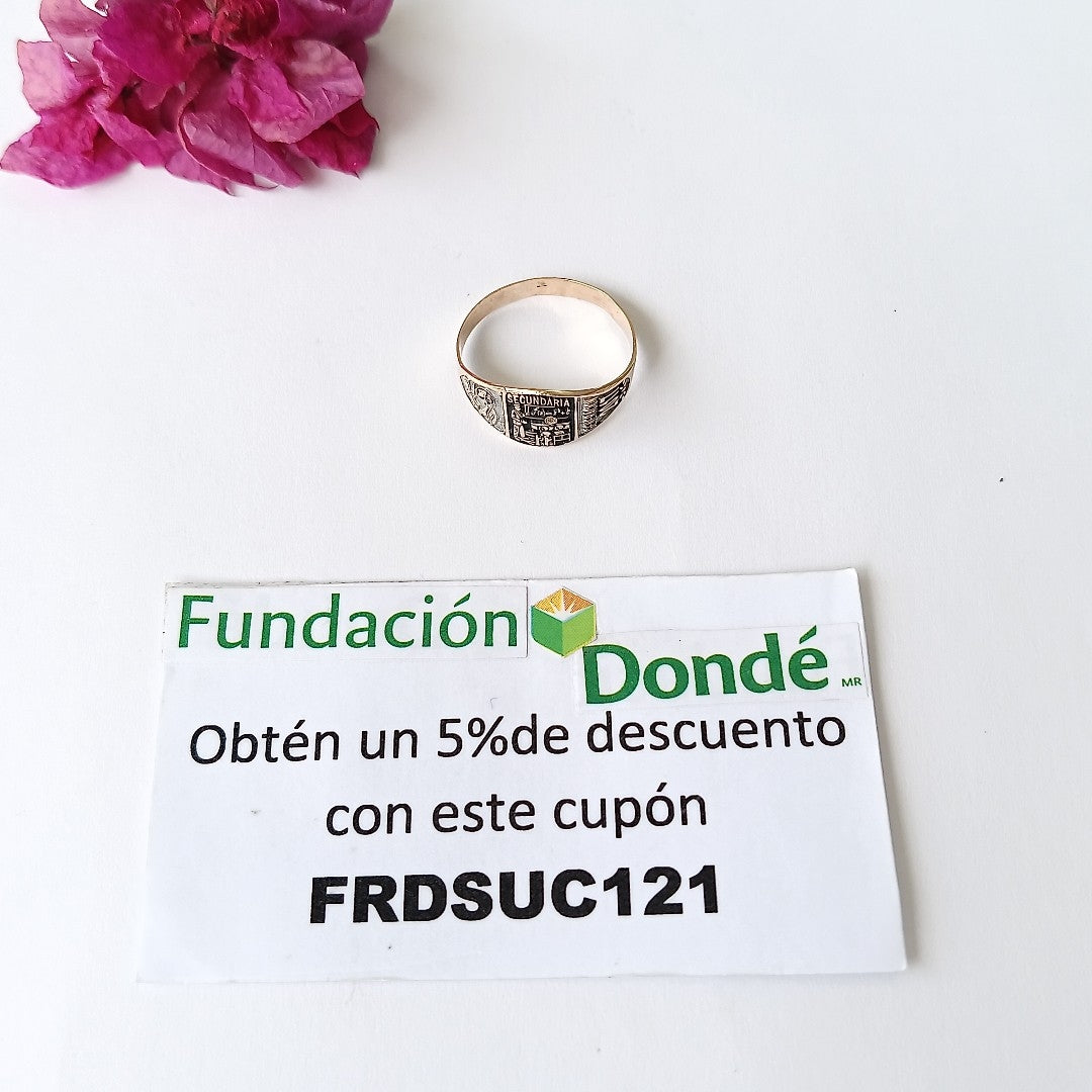 ANILLO DE GRADUACIÓN ORO 10 K 1,70 GRMS (SEMINUEVO)