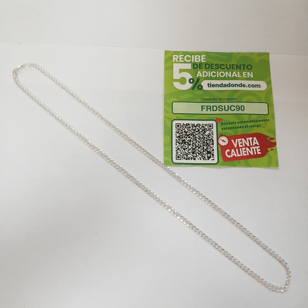 CADENA BARBADA PLATA .925 55 CM 8.52 GR (NUEVO)