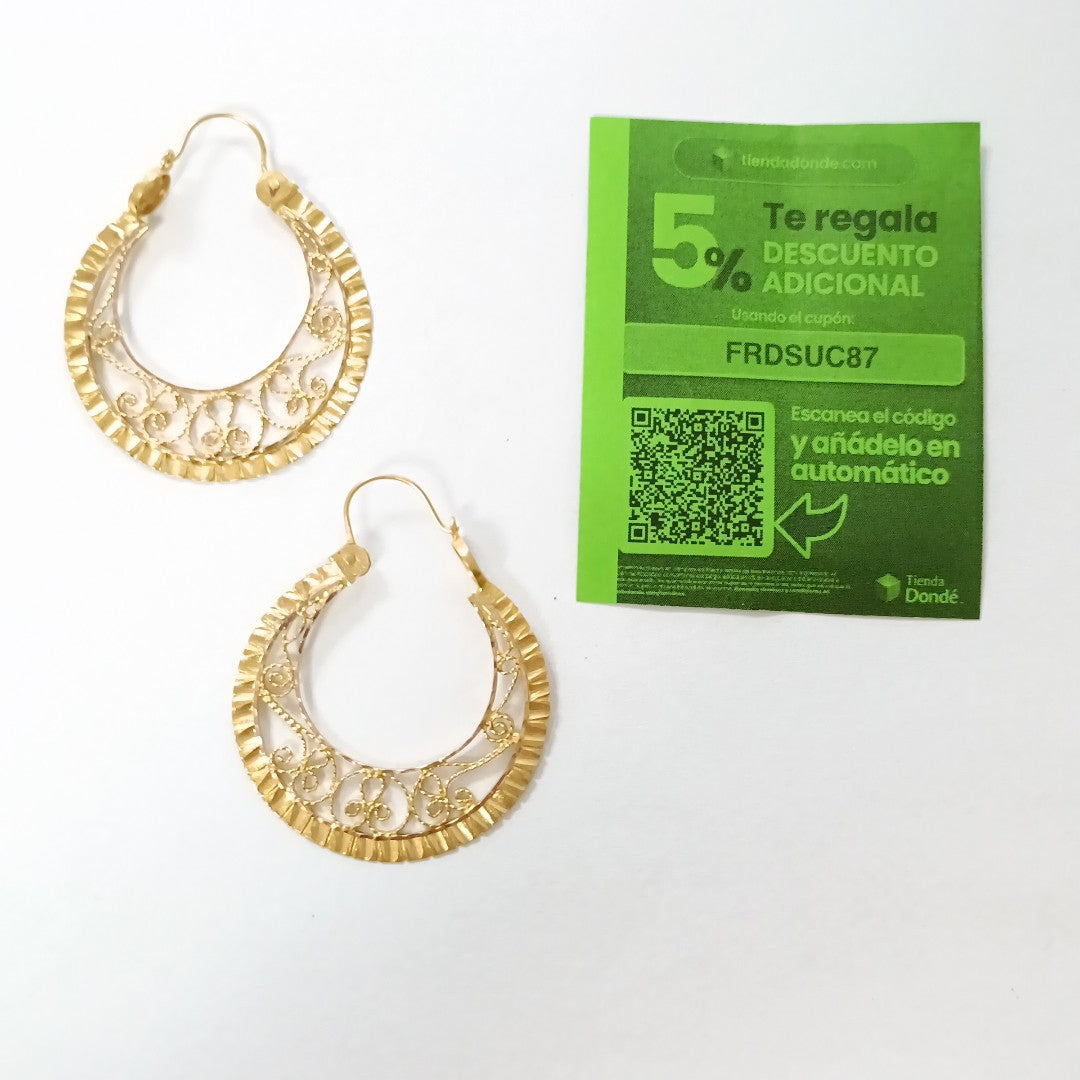 ARETES PAR ORO 10 K 6.1 GRMS (SEMINUEVO)