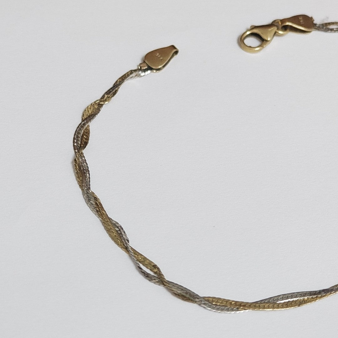PULSERA ORO,ORO BLANCO 10 K 1,60 GRMS (SEMINUEVO)