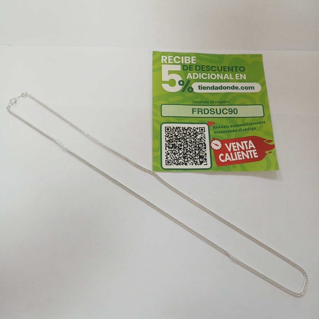 CADENA BARBADA PLATA .925 50 CM 4.22 GR (NUEVO)