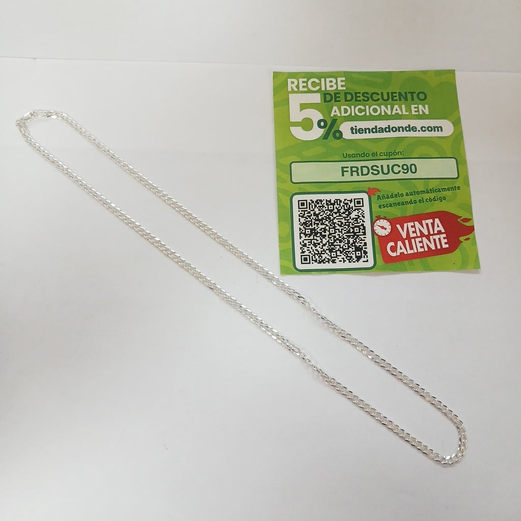 CADENA BARBADA PLATA .925 50 CM 6.92 GR (NUEVO)