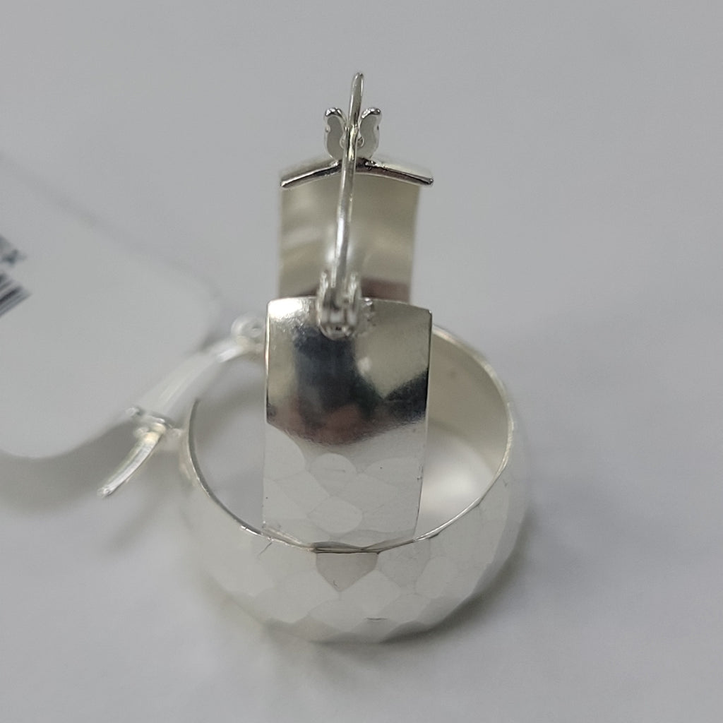 ARETES ARRACADAS FACETADAS PLATA .925 2.8 GR (NUEVO)
