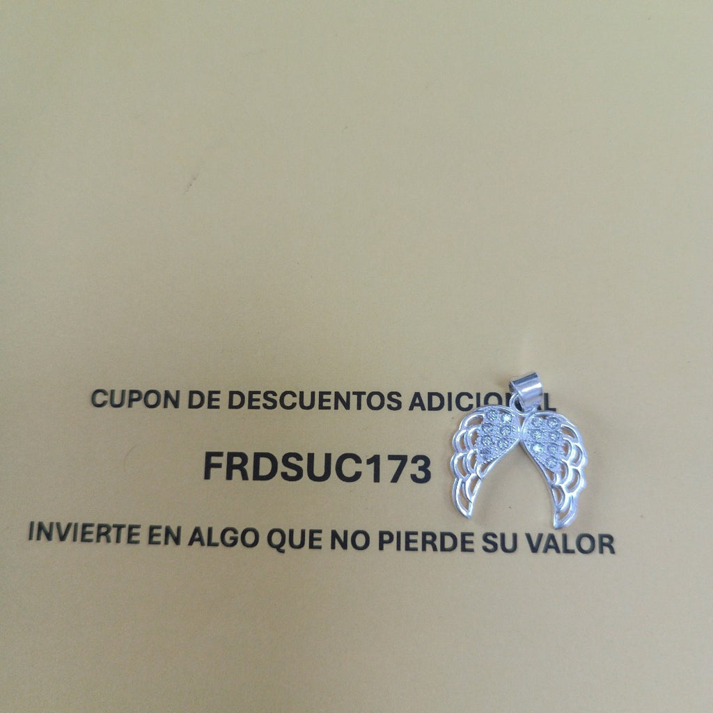 DIJE ALAS C/CIRCONIAS PLATA .925 2.3 GR (NUEVO)
