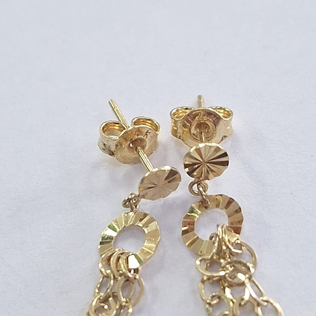 ARETES PAR ORO 14 K 2.7 GRMS (SEMINUEVO)