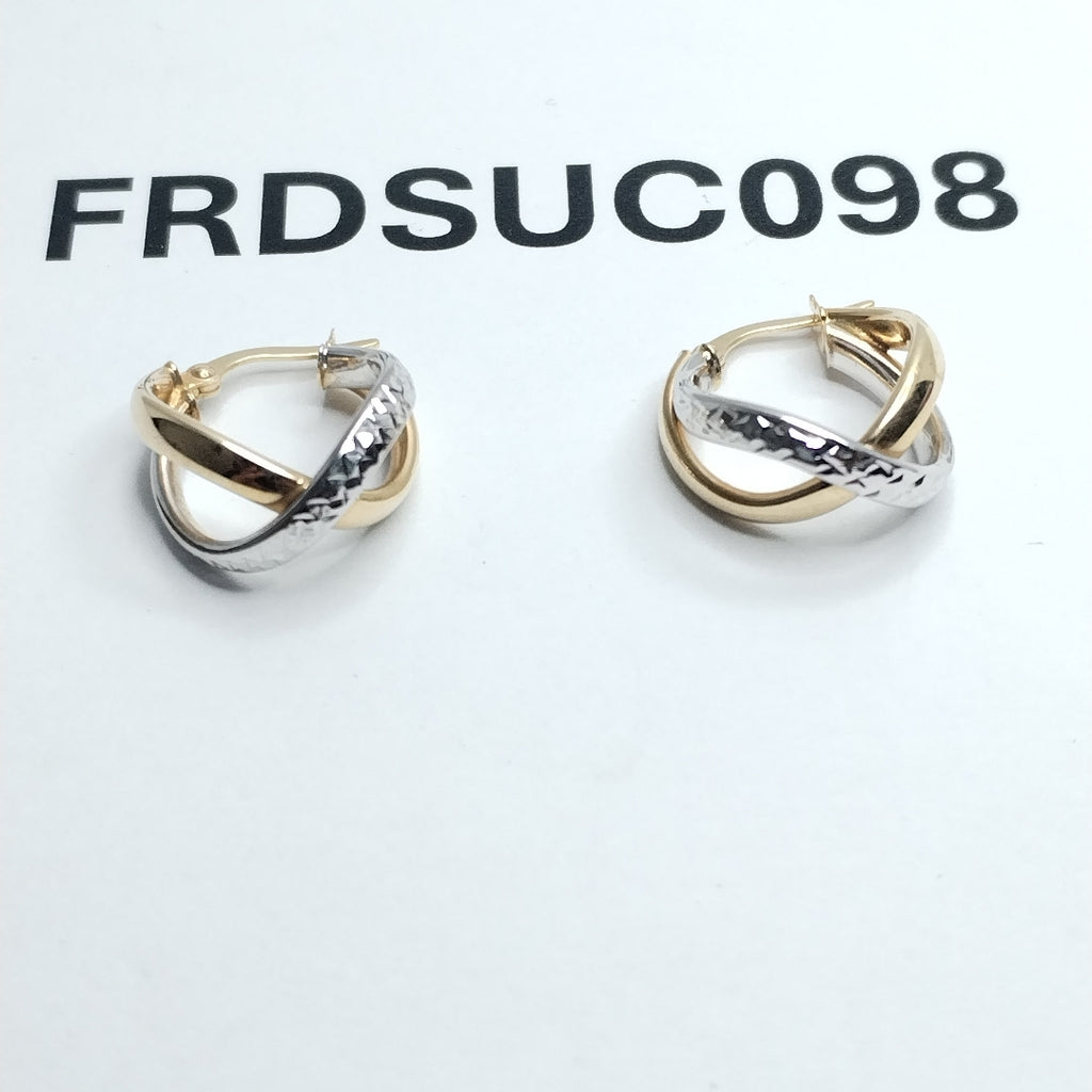 ARRACADAS PAR ORO COMBINADO 14 K 2.7 GRMS (SEMINUEVO)