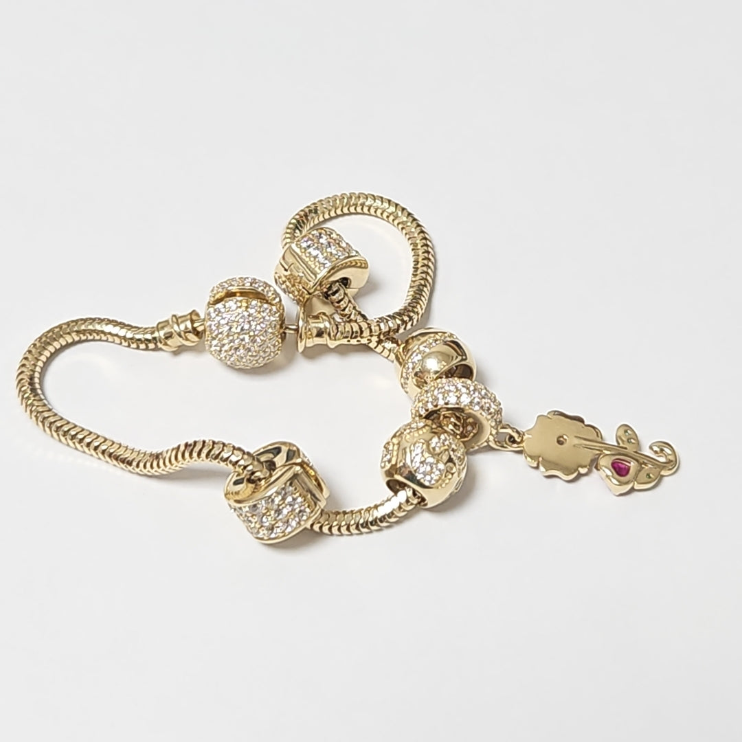PULSERA CHARM ORO 14K 15.4 (NUEVO)