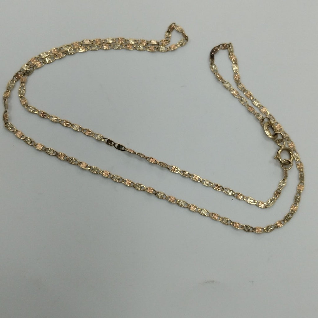 CADENA ORO, ORO COMBINADO 10 K 1.3 GRMS (SEMINUEVO)