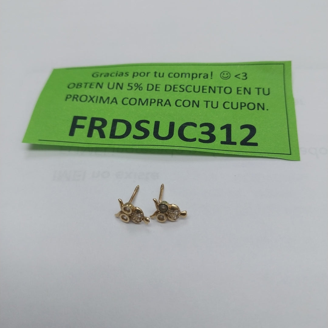 ARETES PAR ORO 14 K 0,60 GRMS (SEMINUEVO)