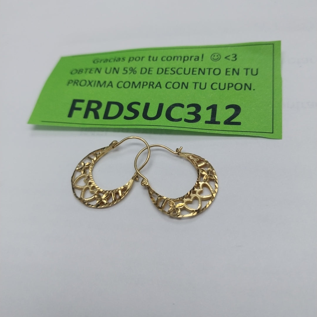 ARRACADAS PAR ORO 10 K 1.4 GRMS (SEMINUEVO)