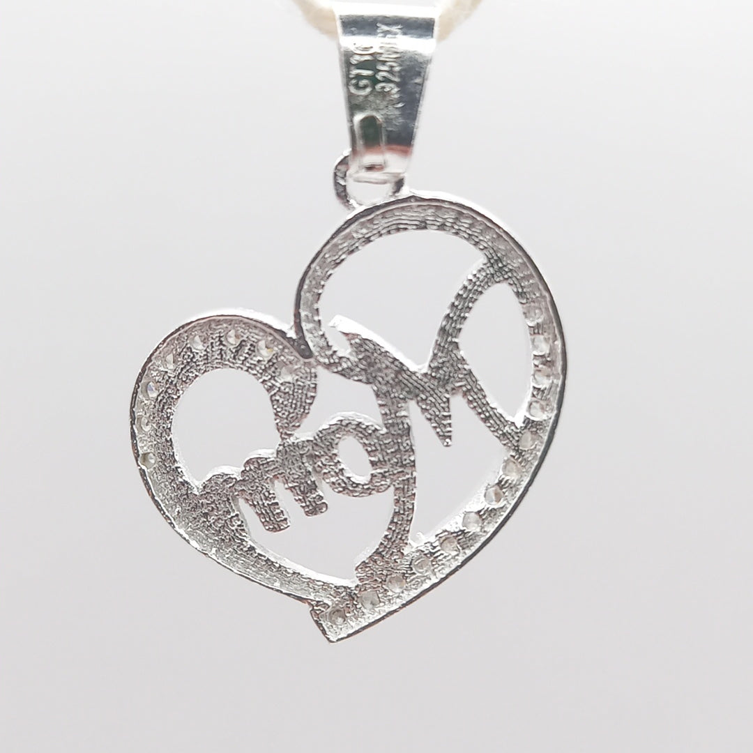 DIJE CORAZON C/CIRCONIAS PLATA .925 3.1 GR (NUEVO)