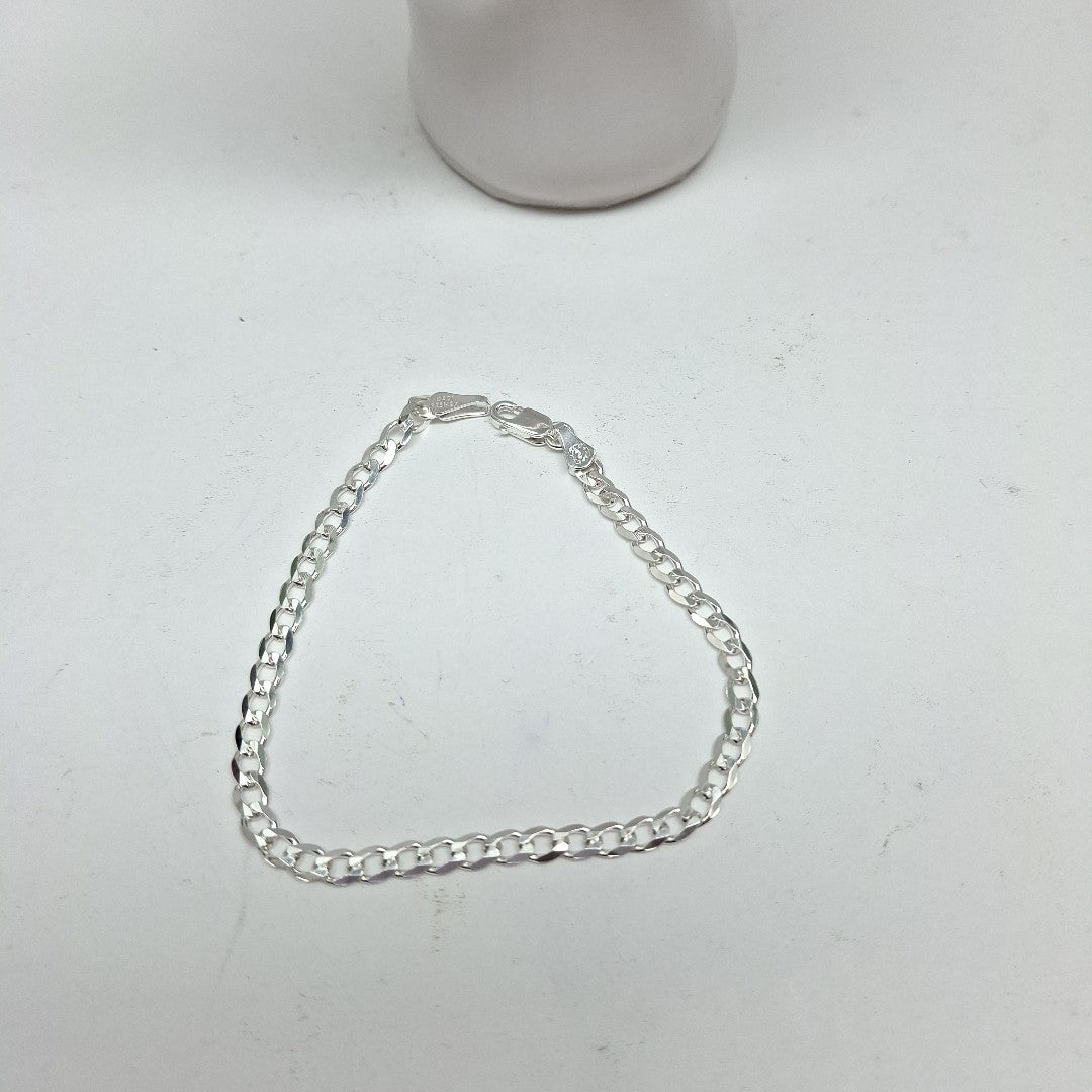 PULSERA BARBADA PLATA .925 18 CM 3.93 GR (NUEVO)