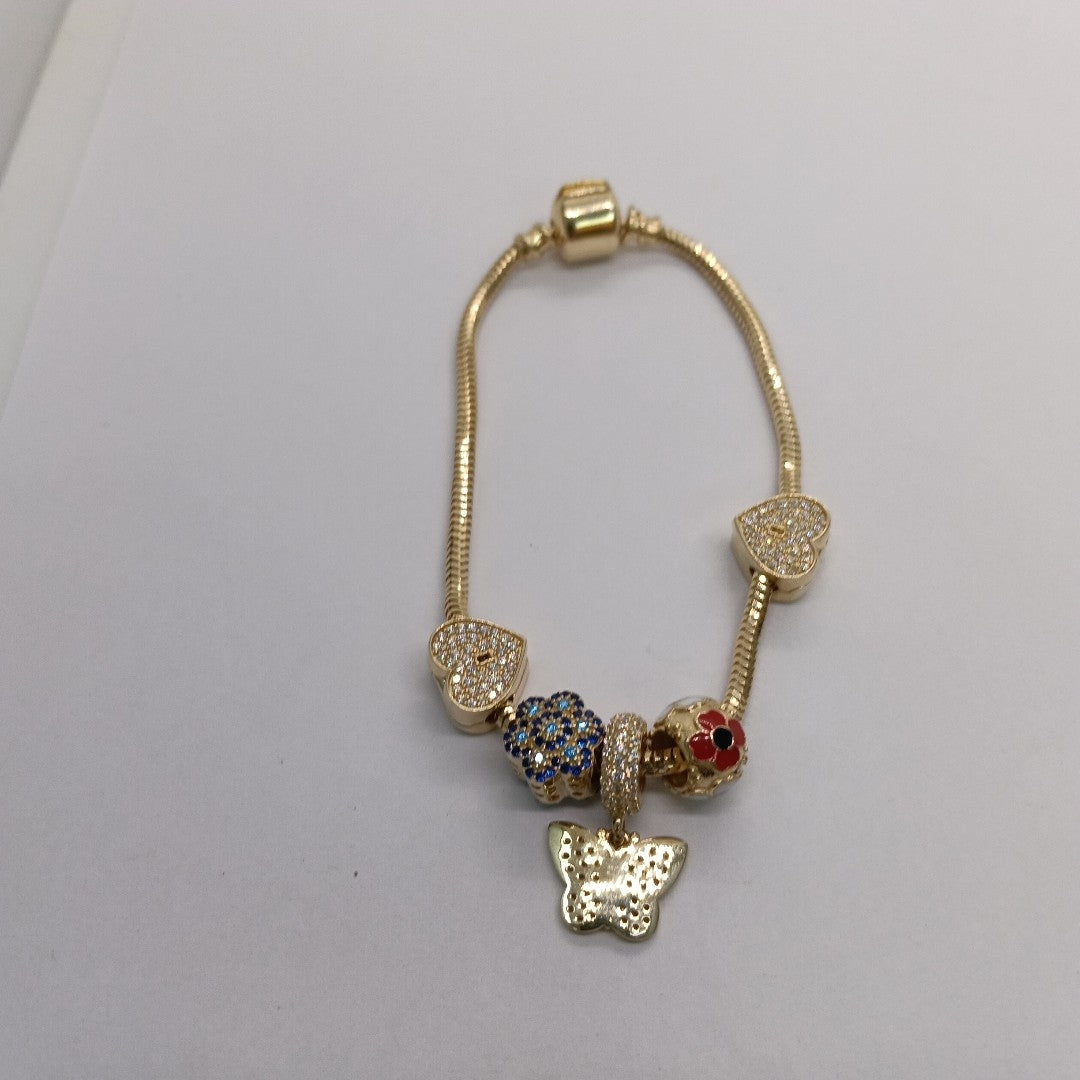 PULSERA CHARM ORO 14K 16.3 (NUEVO)