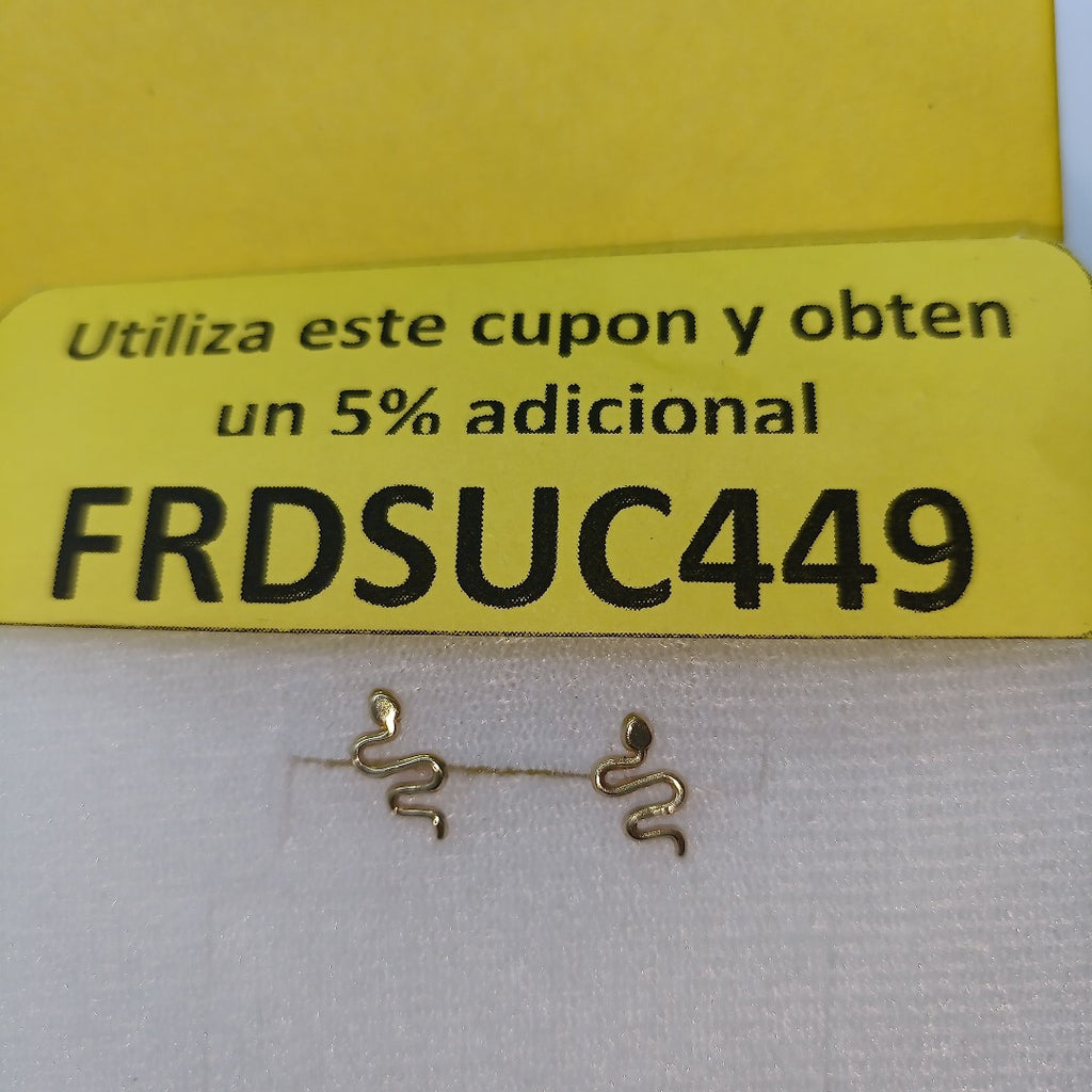 BROQUELES PAR ORO 14 K 0.2 GRMS (SEMINUEVO)