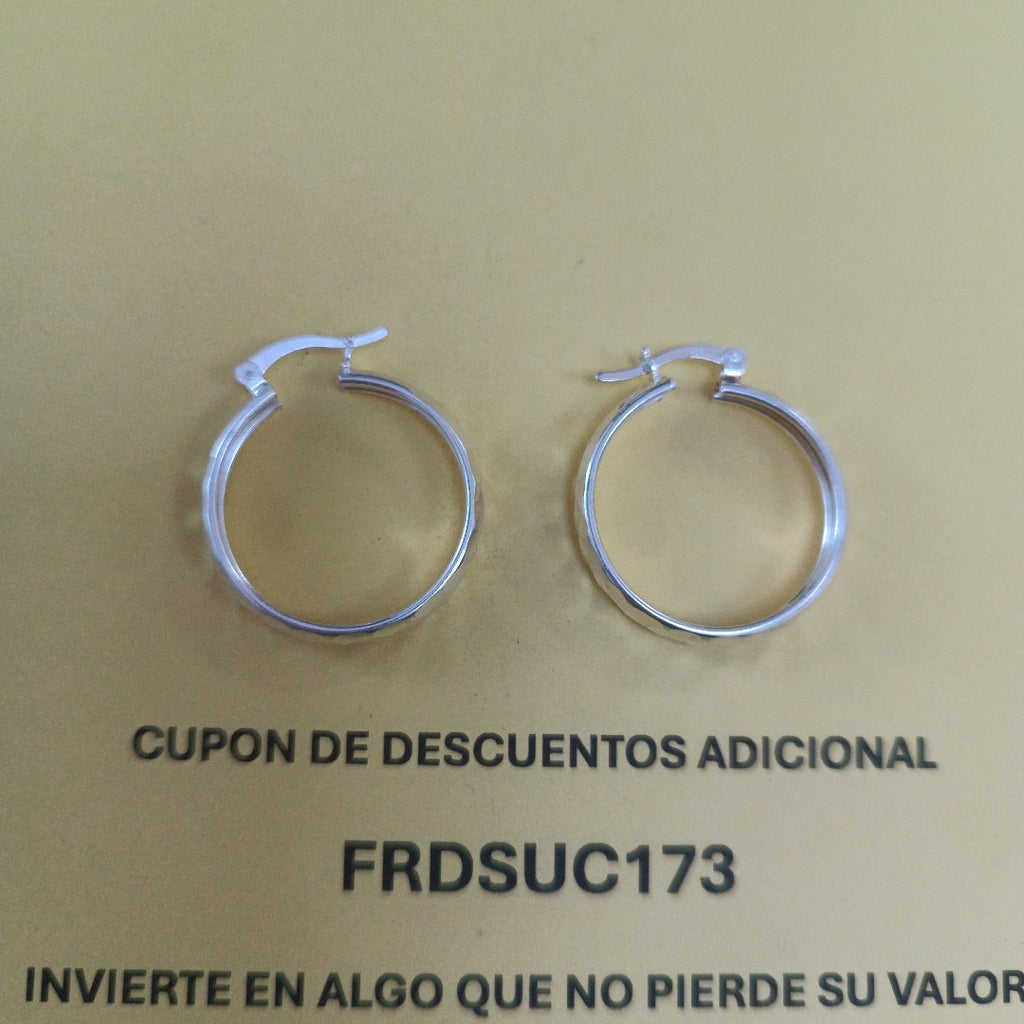 ARETES ARRACADAS FACETADAS PLATA .925 2.5 GR (NUEVO)
