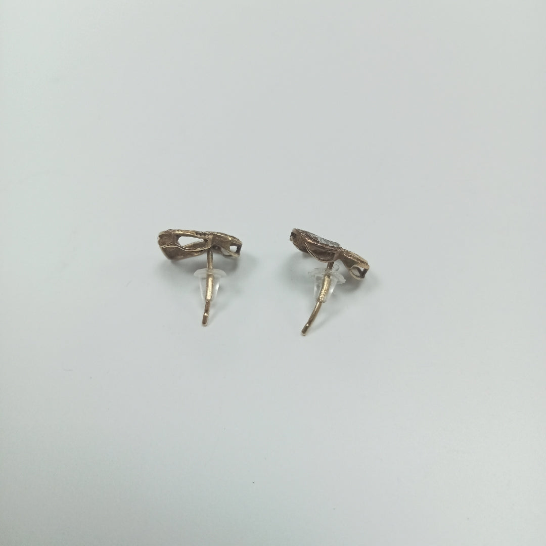 ARETES PAR ORO COMBINADO 8 K 0,90 GRMS (SEMINUEVO)