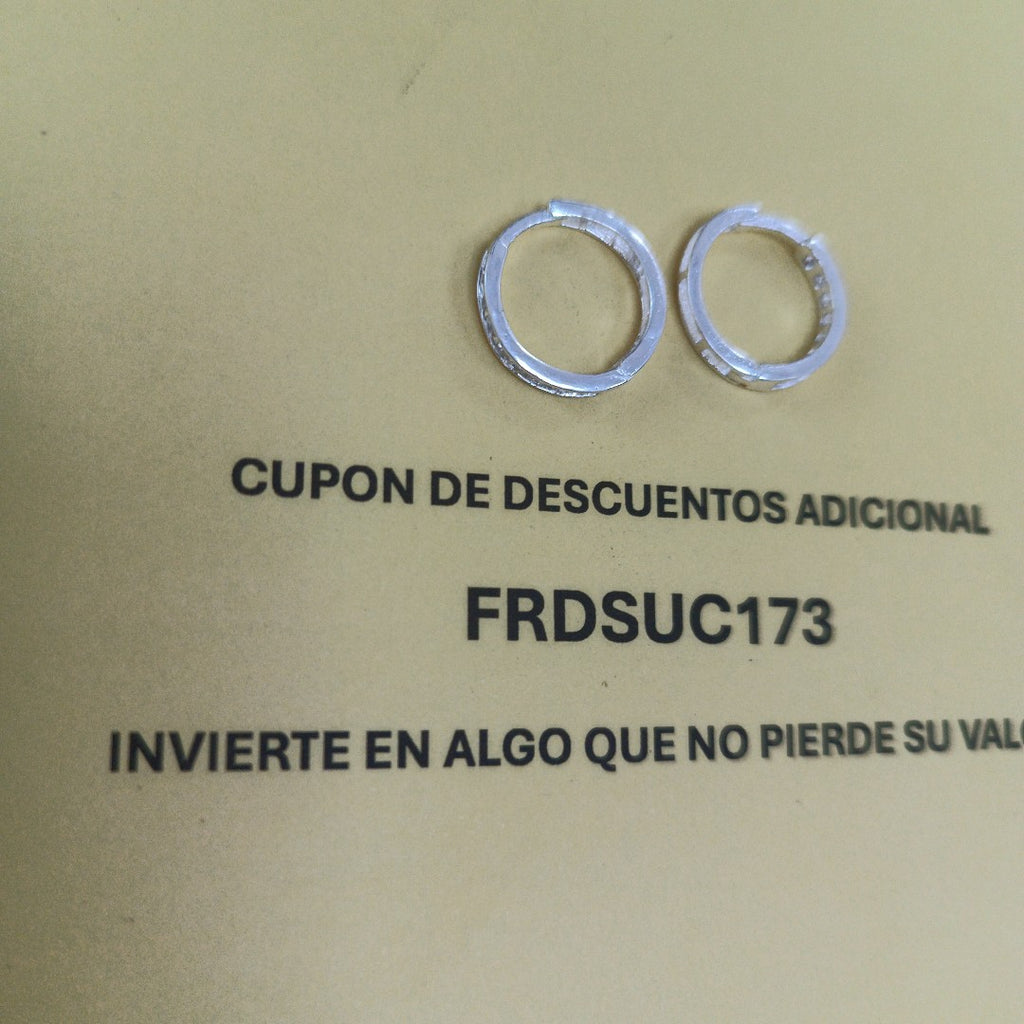 ARRACADAS C/CIRCONIAS PLATA .925 2.1 GR (NUEVO)