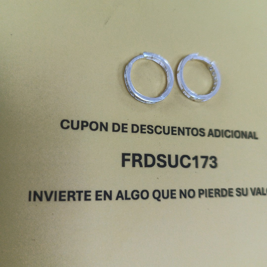 ARRACADAS C/CIRCONIAS PLATA .925 2.1 GR (NUEVO)