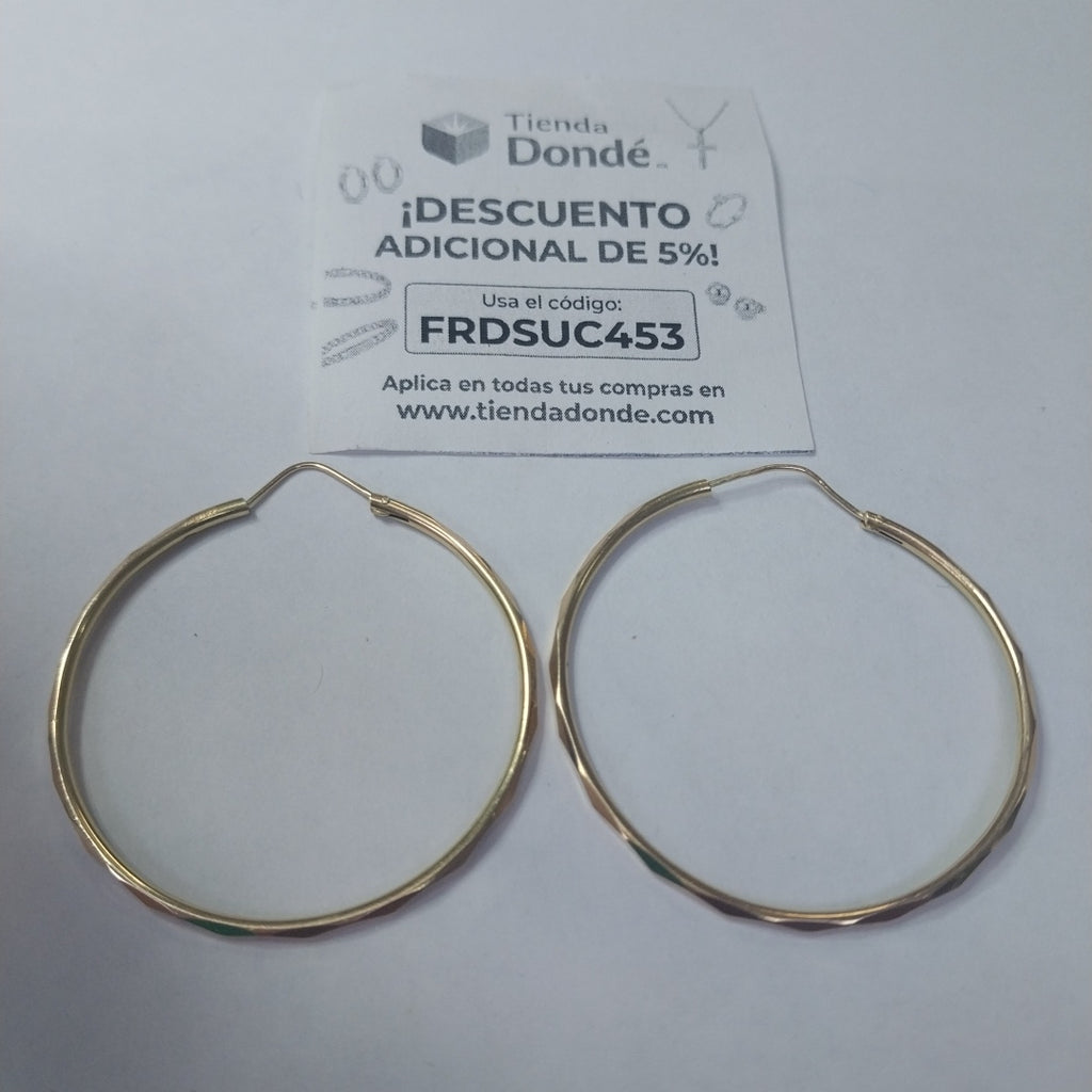 ARRACADAS PAR ORO 14 K 3.8 GRMS (SEMINUEVO)