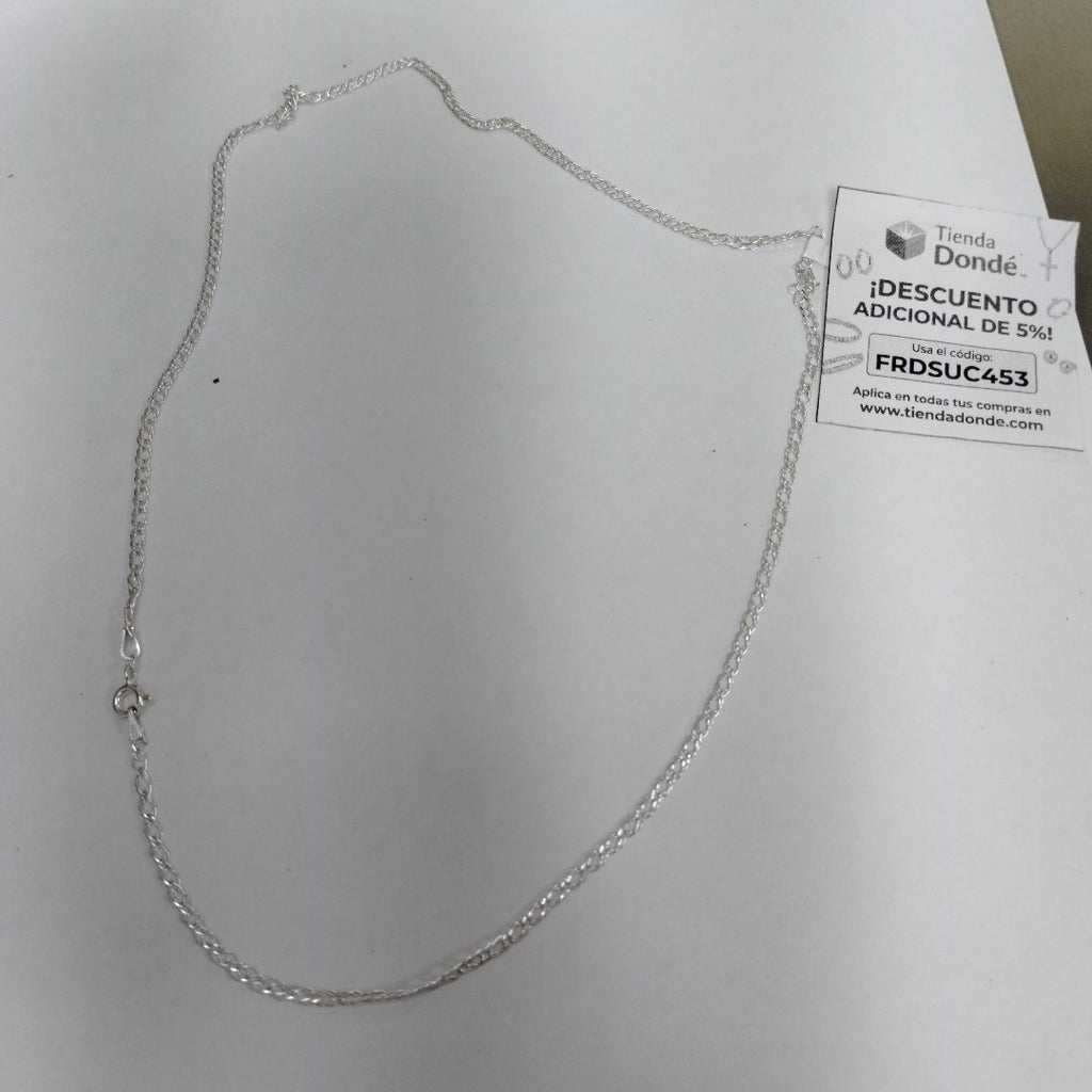 CADENA TEJIDO ESLABONES PLATA .925 55 CM 3.9 GR (NUEVO)
