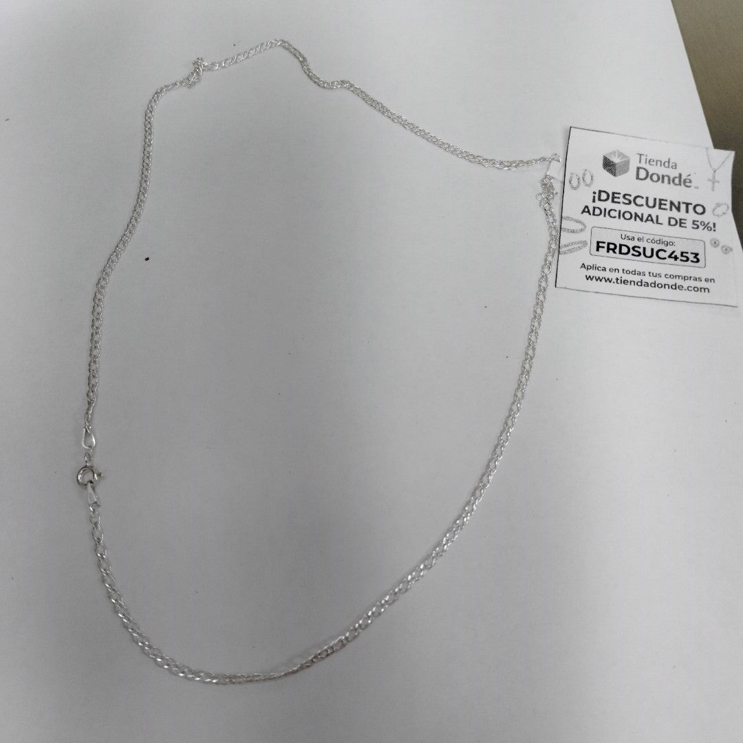 CADENA TEJIDO ESLABONES PLATA .925 55 CM 3.9 GR (NUEVO)