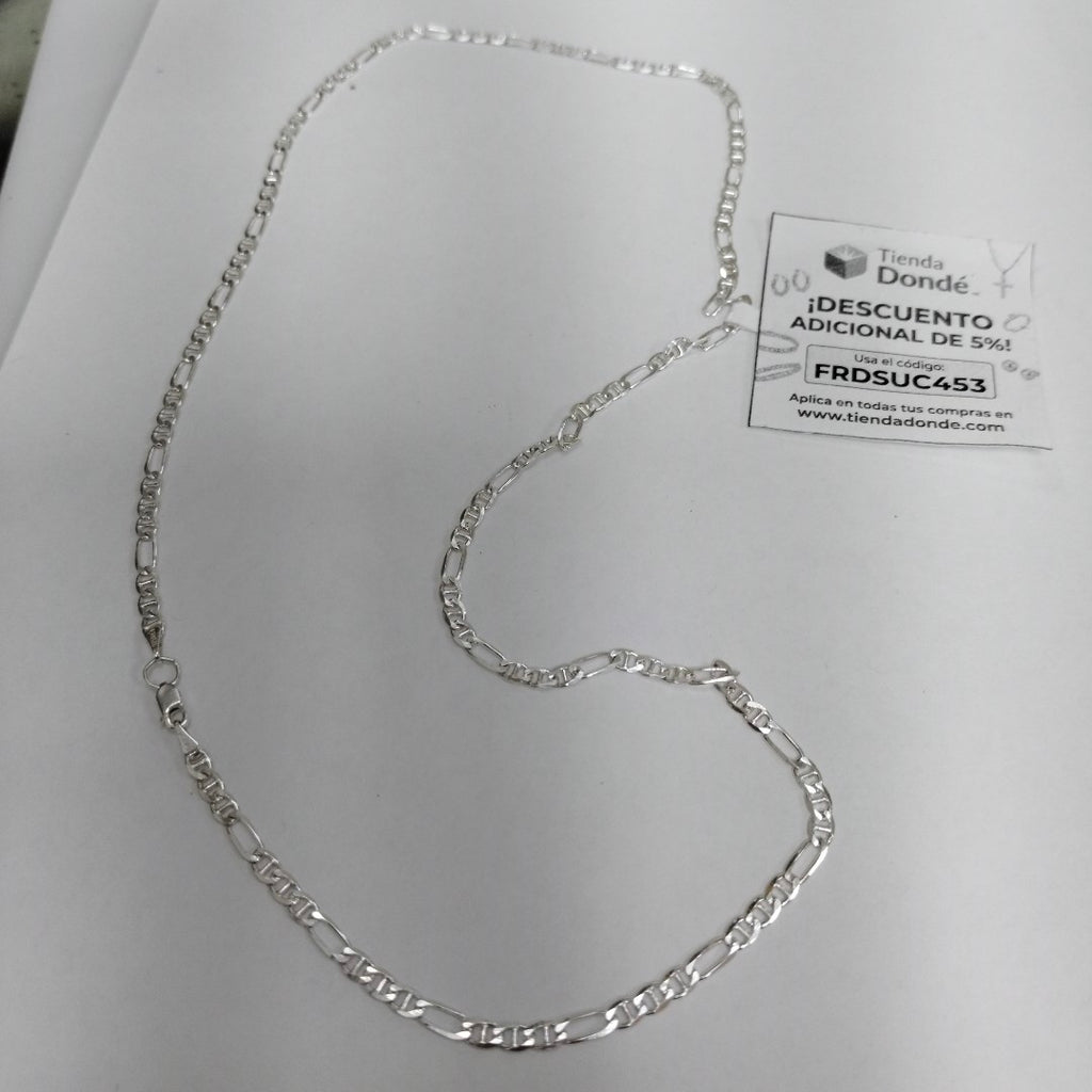 CADENA TEJIDO 3X1 PLATA .925 60 CM 8.3 GR (NUEVO)