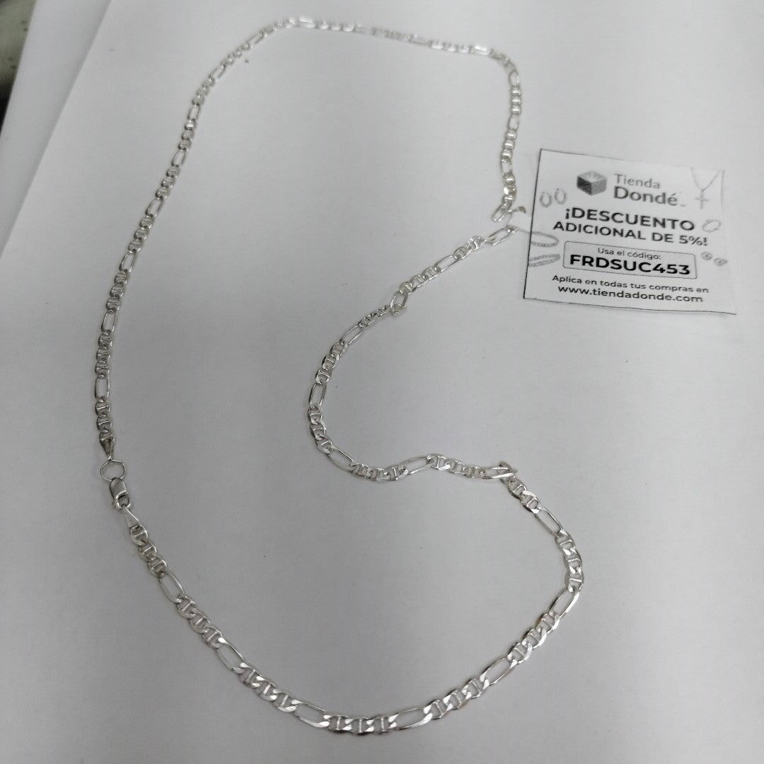 CADENA TEJIDO 3X1 PLATA .925 60 CM 8.3 GR (NUEVO)